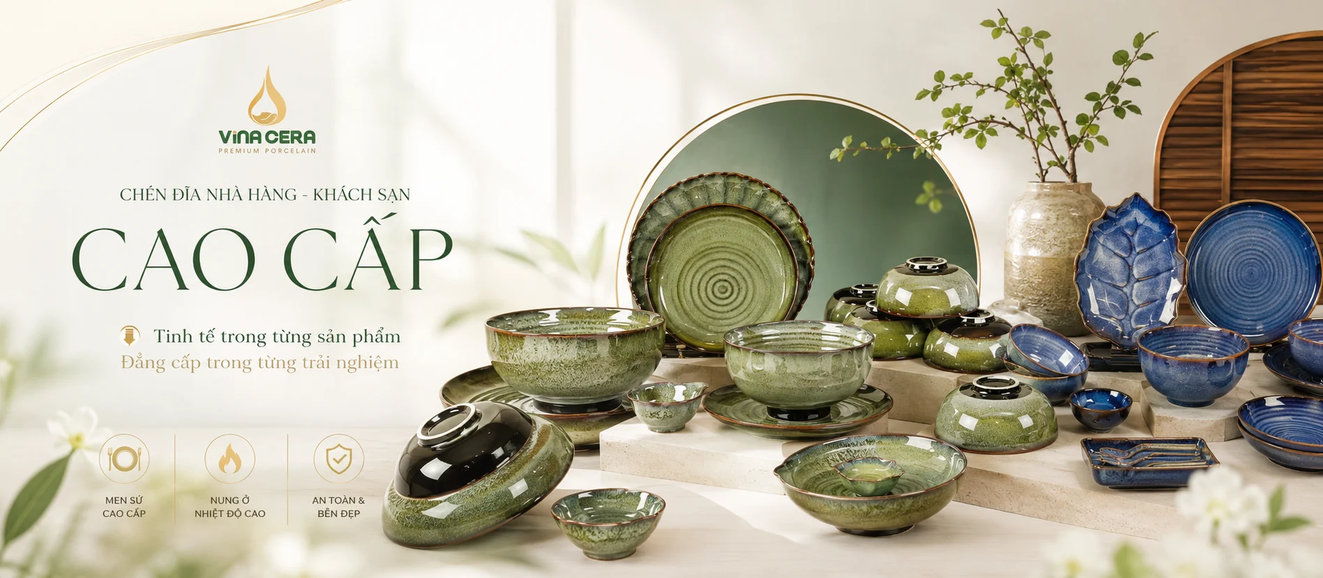 Bộ sưu tập chén đĩa nhà hàng khách sạn cao cấp Vinacera