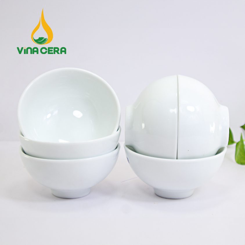 Chén Cơm Sứ Vina Cera Trắng Trơn