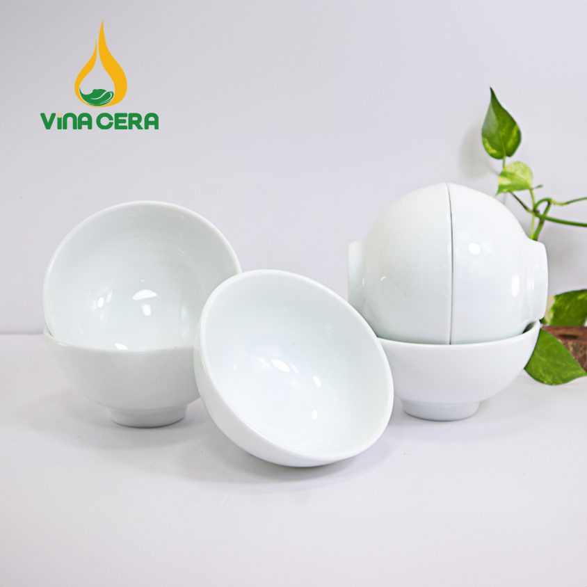 Chén Cơm Sứ Vina Cera Trắng Trơn