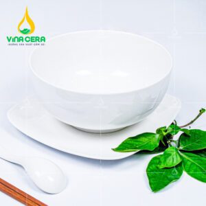 Tô Sứ Vina Cera Trắng Trơn 20.2cm