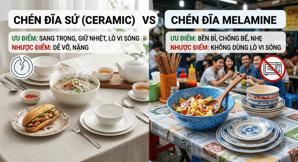 So Sánh Chén Đĩa Sứ Và Melamine So Sánh Chén Đĩa Sứ Và Melamine