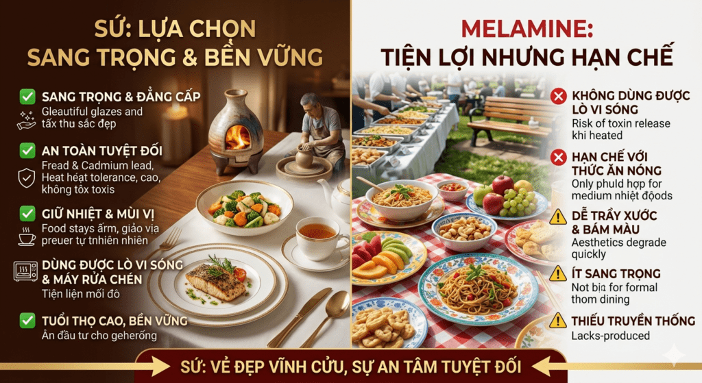 So Sánh Chén Đĩa Sứ Và Melamine So Sánh Chén Đĩa Sứ Và Melamine