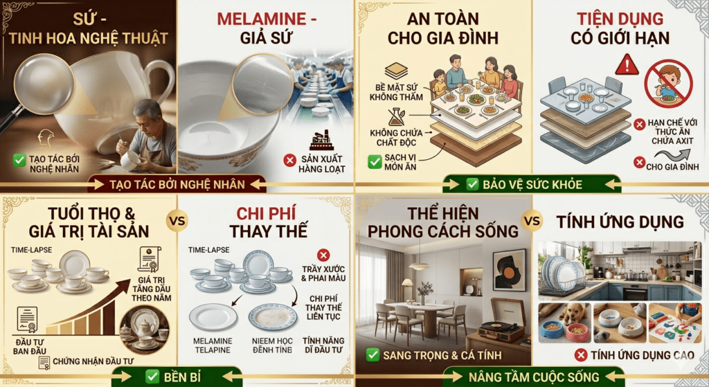 So Sánh Chén Đĩa Sứ Và Melamine So Sánh Chén Đĩa Sứ Và Melamine