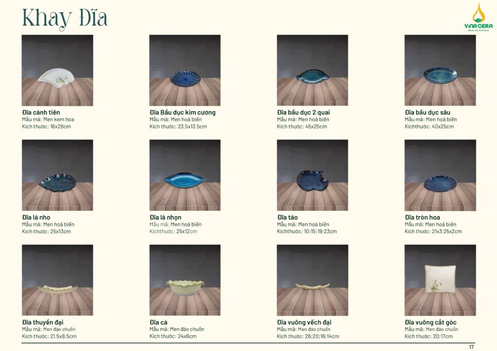 Báo Giá Chén Đĩa Nhà Hàng Mới Nhất Catalogue bát đĩa nhà hàng - Vinacera
