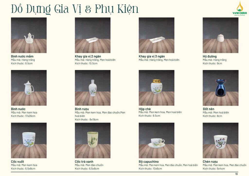 Báo Giá Chén Đĩa Nhà Hàng Mới Nhất Catalogue bát đĩa nhà hàng - Vinacera