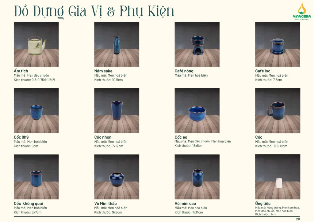 Báo Giá Chén Đĩa Nhà Hàng Mới Nhất Catalogue bát đĩa nhà hàng - Vinacera