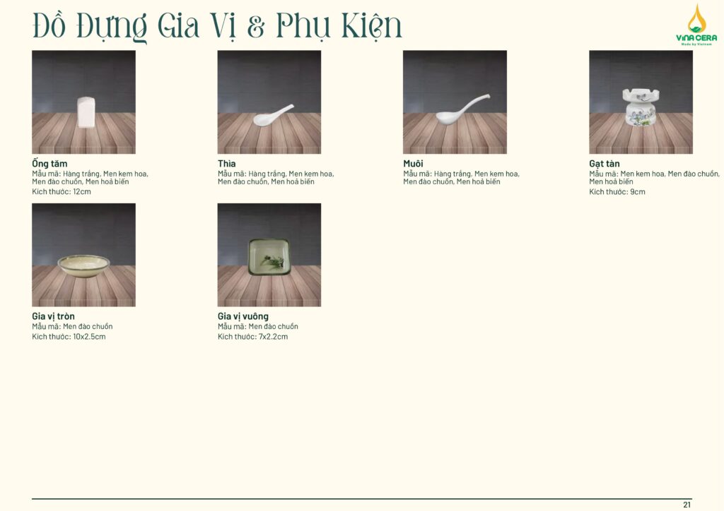 Báo Giá Chén Đĩa Nhà Hàng Mới Nhất Catalogue bát đĩa nhà hàng - Vinacera