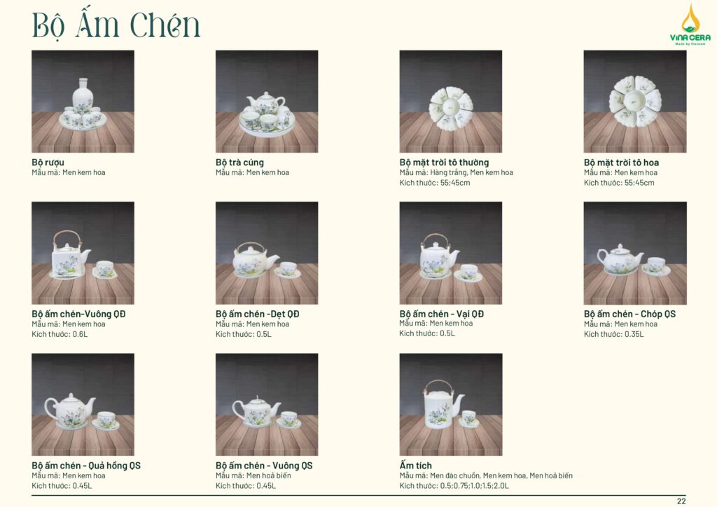 Báo Giá Chén Đĩa Nhà Hàng Mới Nhất Catalogue bát đĩa nhà hàng - Vinacera