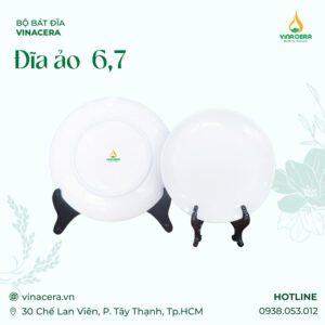 Đĩa Ảo Sứ Trắng Cao Cấp Vinacera