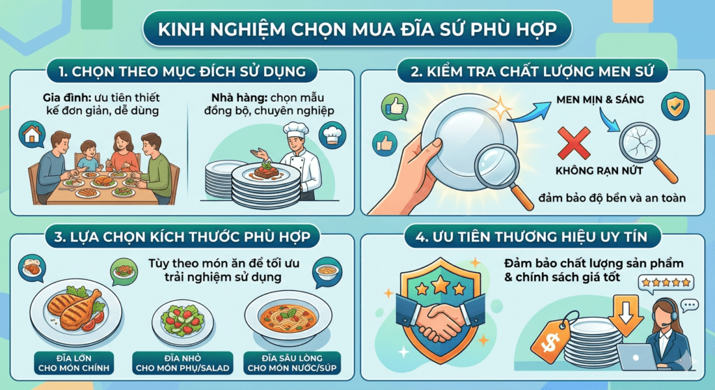 Kinh nghiệm mua đĩa sứ